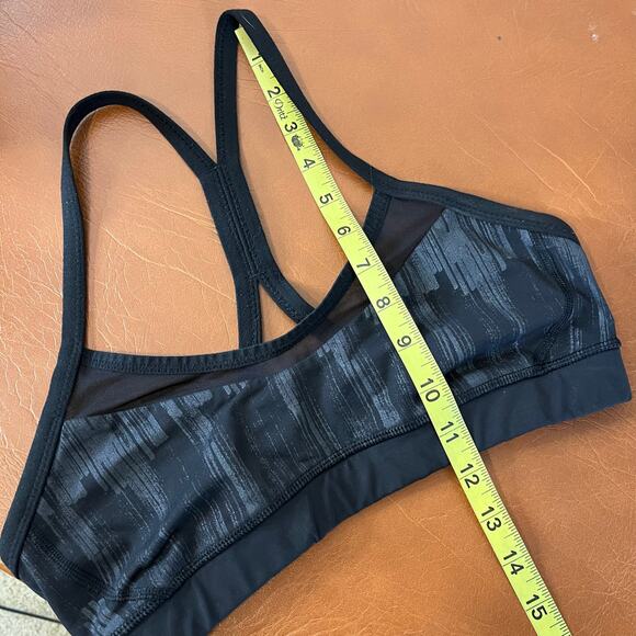 Lululemon All You Need Sports Bra Scratch Match Black Gray Crossover Back Size 4 - Picture 9 of 9